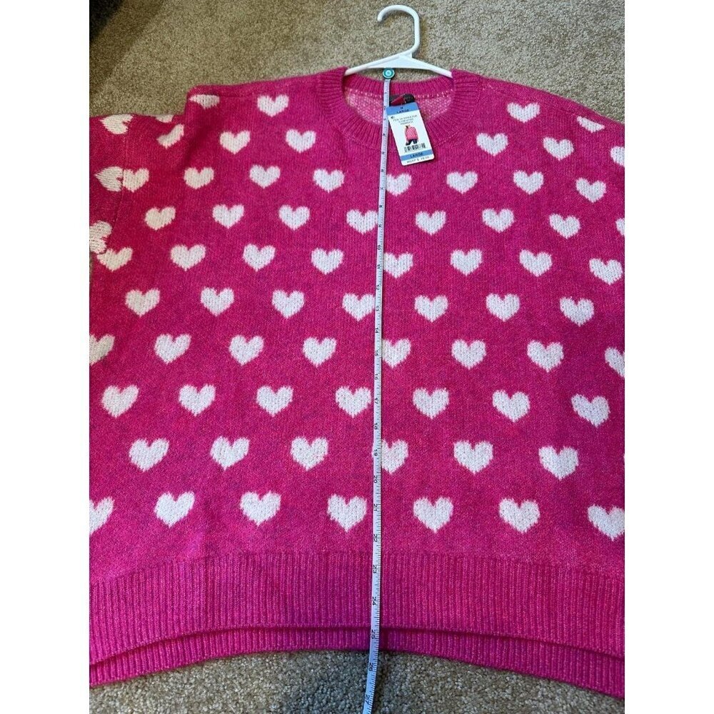 Vince Camuto Women's Long Sleeve Crewneck Valentine's Day Sweater Size Large - Picture 6 of 10
